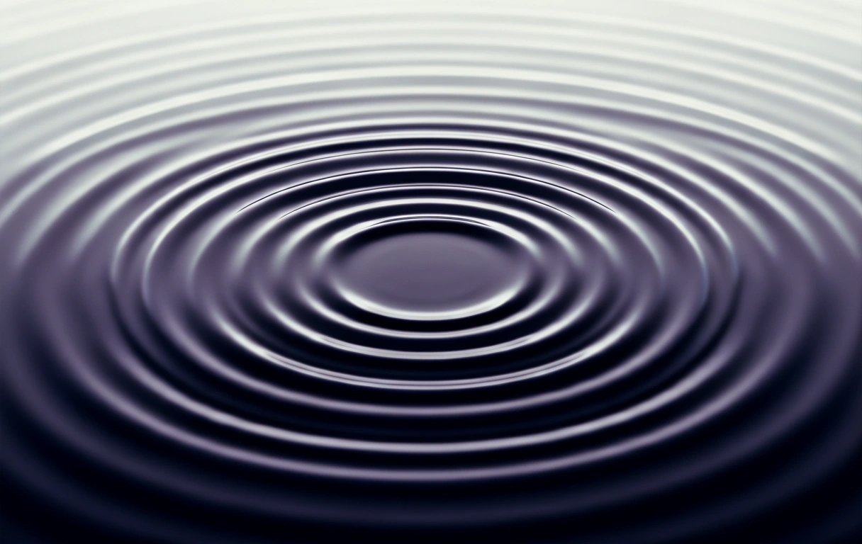 Representación visual de ondas sonoras en calma